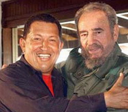 President Fidel Castro sends his Venezuelan counterpart a letter urging him to continue fighting Imperialism